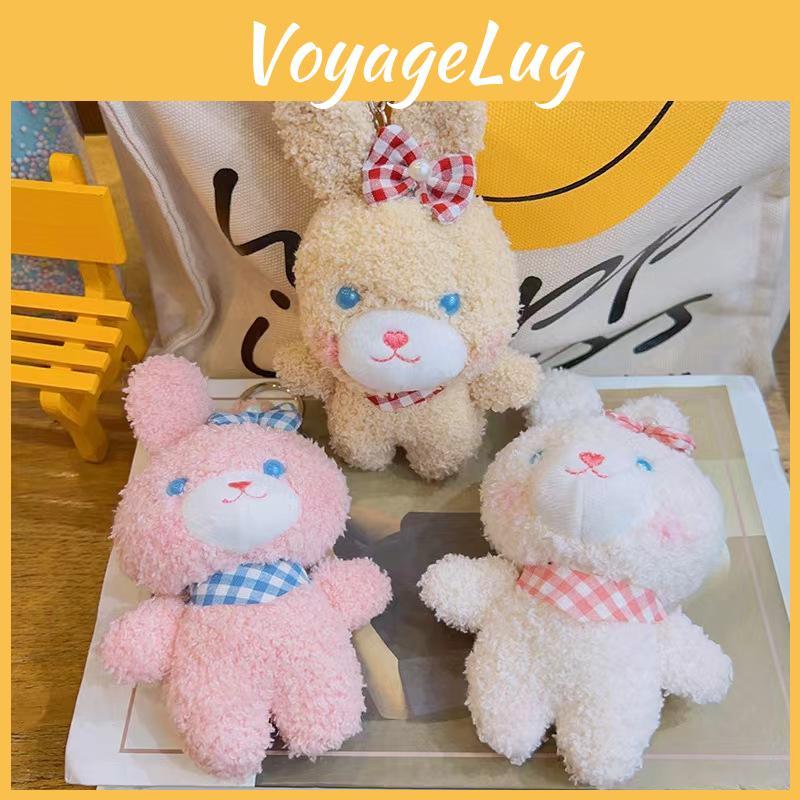 Teddy Bunny Plush Doll Soft Keychain For Collectible Gifts And Backpack Decor