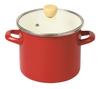 Cookpot Enamel Deep 16cm Red Crasso HB-5070