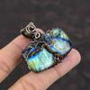 Tree Of Life Labradorite Pendant Copper Wire Wrapped Pendant Tree Of Life Gemstone Jewelry Copper Wire Jewelry Gift For Him Handmade Pendant