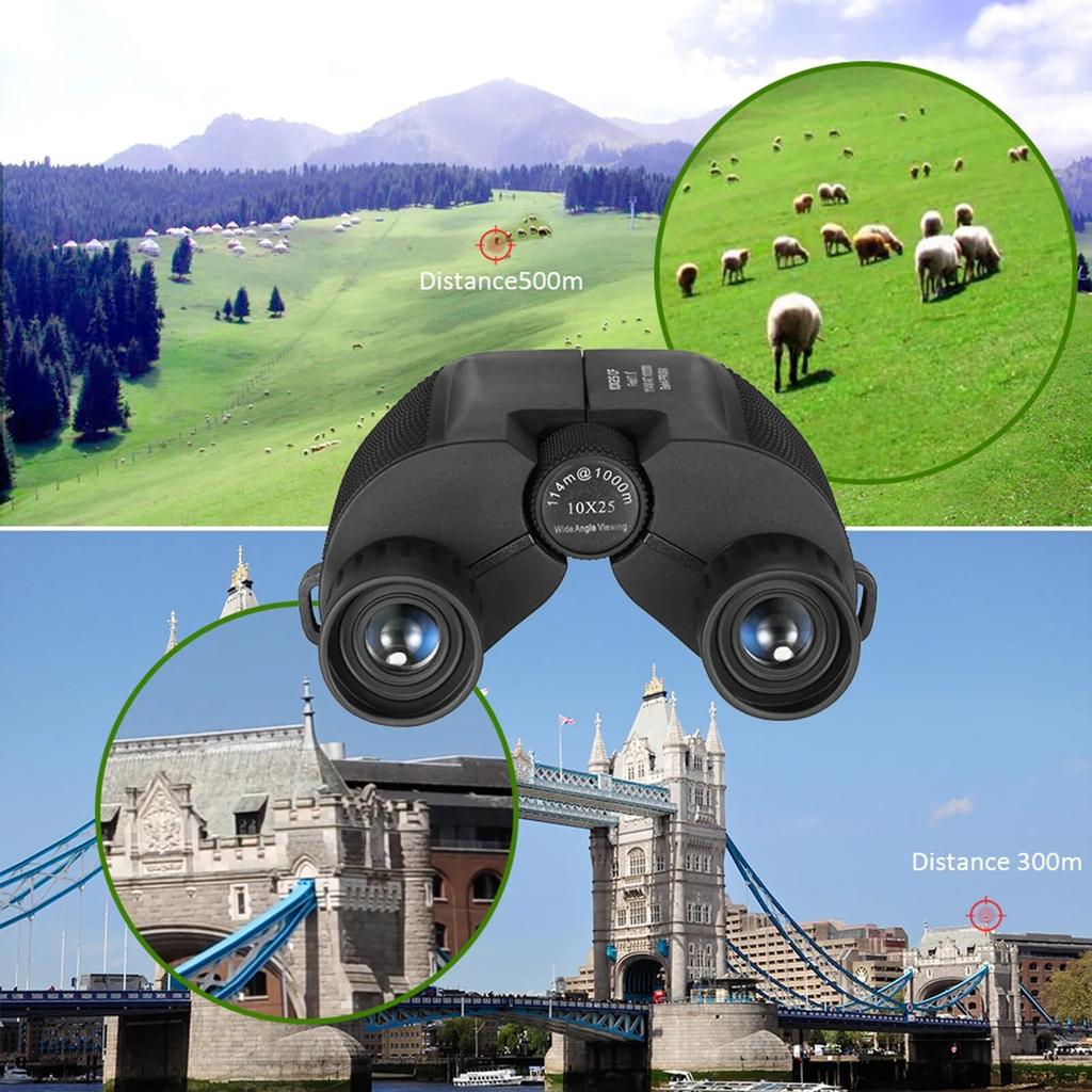 Бинокль 10X25 HD Мини Портативный Телескоп BAK4 Телескоп с FMC покрытием Открытый Наблюдение за птицами Охота Путешествия Кемпинг Игра с мячом