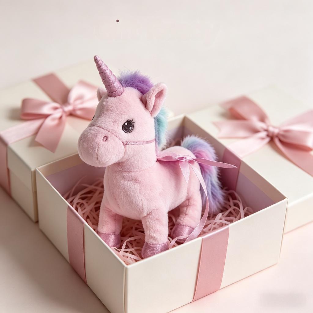 Pink Unicorn Cotton Plush Keychain Toy with Leash Electric Walking Singing Stuffed Animal for Girls Custom ODM
