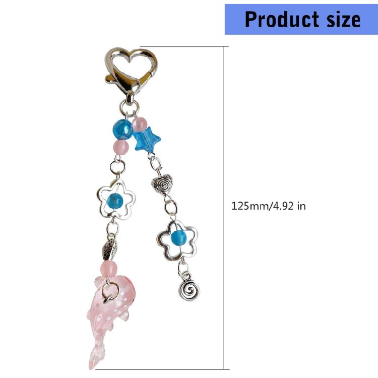 Кулон-кит, брелок с бусинами, брелок с морским животным, аксессуары для мобильного телефона, модный шнурок для мобильного телефона, украшение