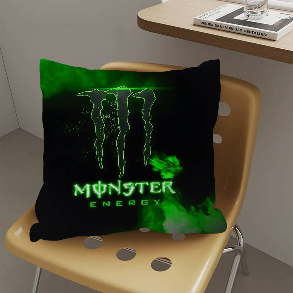 M-MonsterS ЛОГОТИП Энергетическая Подушка Чехол для Подушки Декор Наволочка Печатный Чехол для Подушки на Диван