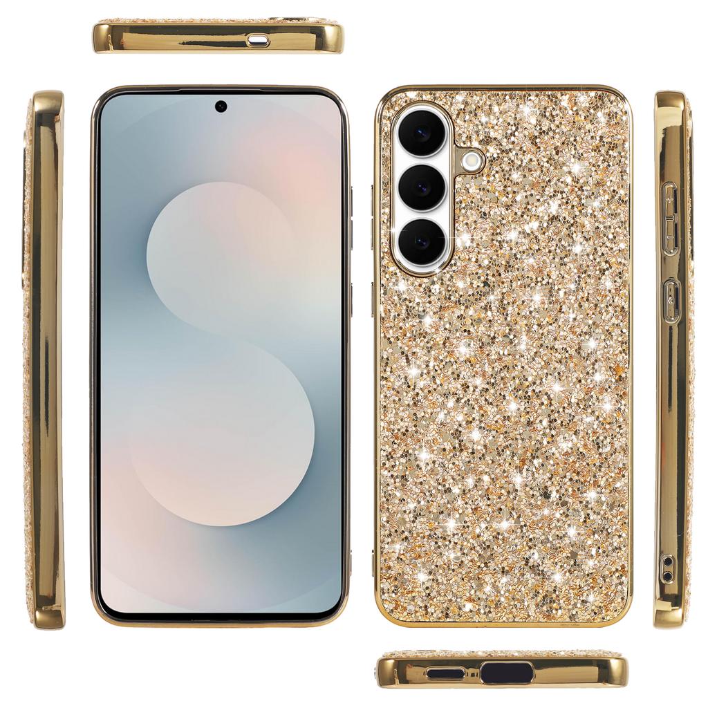For Samsung Galaxy S26 Case Electroplating TPU + PC Sparkling Glitter Phone Back Cover