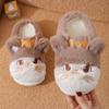 Зимние плюшевые детские тапочки с изображением кота, животного, мультфильма, детские тапочки, шлепанцы на плоской подошве, милые маленькие котята, мягкие домашние тапочки