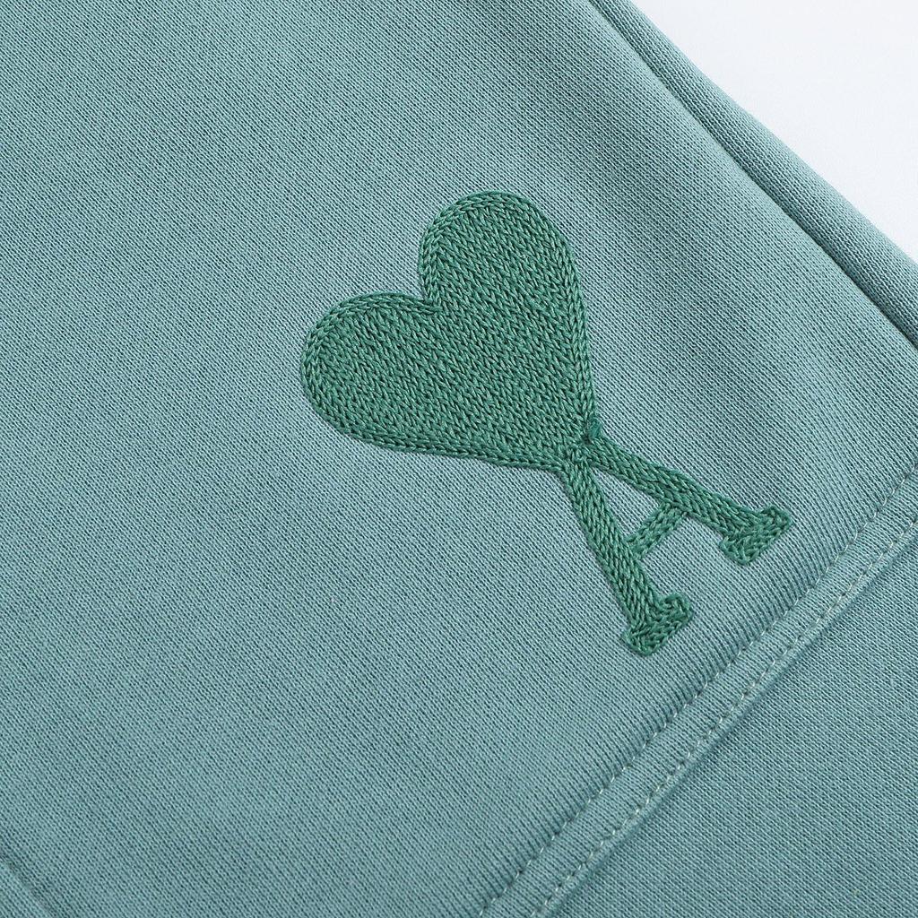 Мужские повседневные шорты AMI с большим карманом, свободные шорты из чистого хлопка, спортивные шорты для бега на открытом воздухе