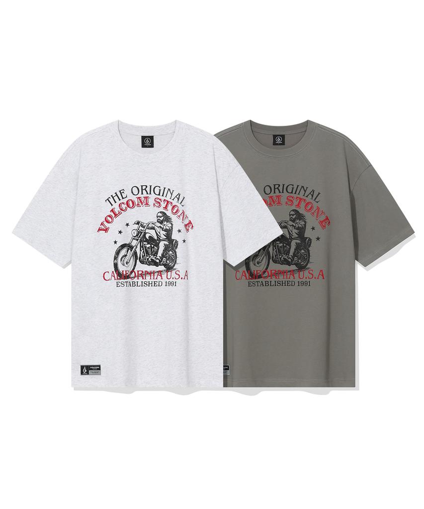 VOLCOM Road Rider Oversized Short Sleeve T-Shirt (Ice Grey)