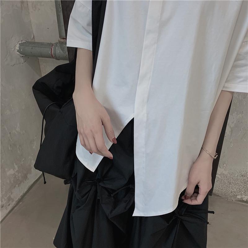Yamamoto Asymmetrical Japanese Street Style Slimming T-Shirt for Women