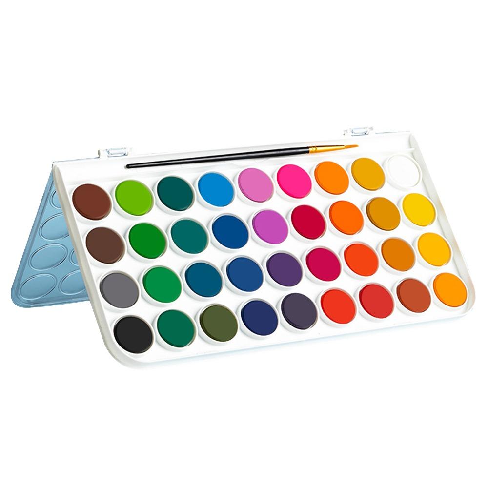 12/16/28/36/48 цветов с водяной кистью-ручкой, набор акварельных красок для рисования, принадлежности для рисования