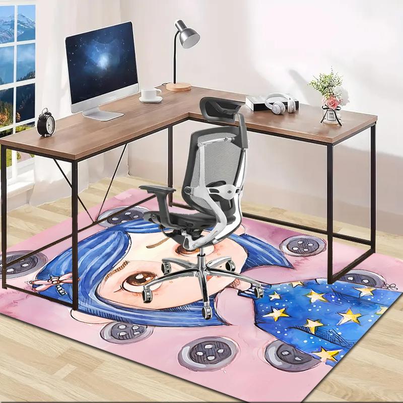 1pc C-Coraline Design Area Rug - Non-Slip, Soft & Cozy Floor Mat for Living Room, Bedroom, Office - Indoor/Outdoor Decorative Carpet