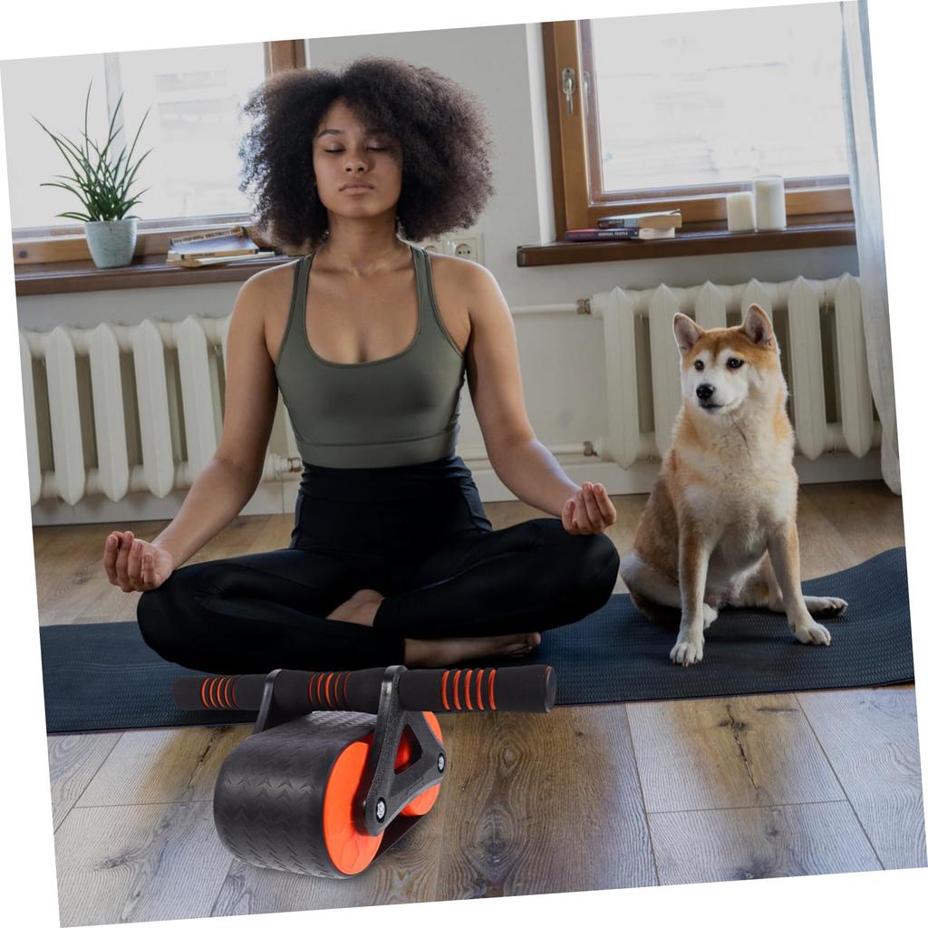 Automatic Rebound Abdominal Wheel, Double Round Ab Roller Wheel Exercise Equipment, Domestic Abdominal Exerciser, Beginners and