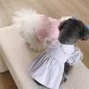 Lace Ruffle Dog Princess Dress Fashion Cat Flying Sleeve Skirt Pet Supplies Pet Clothes  Summer