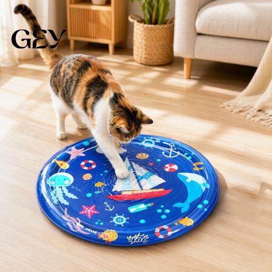 Cooling Pet Bed Inflatable Mat, Water Sensory Play Fillable Dog Mat Filled Summer Pad for Cats And Dogs Scratch Resistant