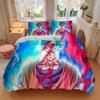 Super Saiyan Blue Goku Print 3Pcs Bedding Setduvet Cover With 2 Bedropillowcase Home Birthday Gift