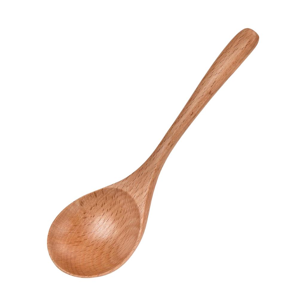 Japanese Style Wooden Soup Spoon With Long Handle Kitchen Utensil Practical Tableware For Home Dining Outdoor Use