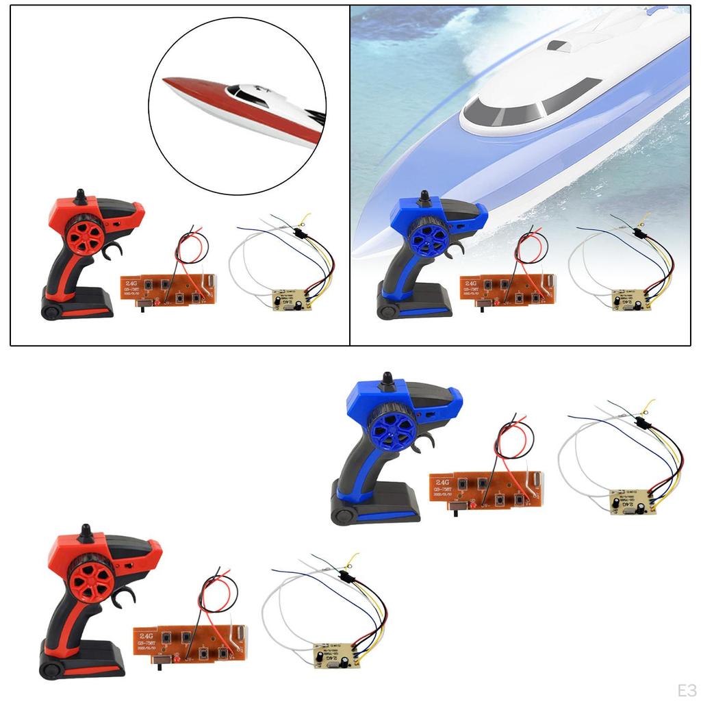 4CH RC Boat Remote Controller Accessories and Receiver Board Easier To Control Low Power Alarm for