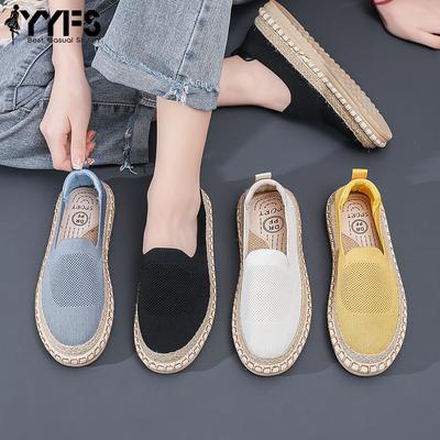 Женские парусиновые лоферы на ремешке - Летняя обувь на платформе для повседневного комфорта