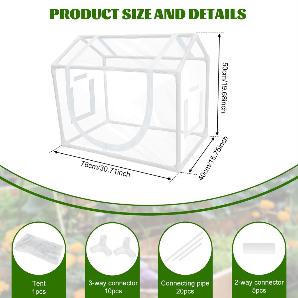 Прозрачная мини-теплица-палатка ПВХ Портативная Складная Маленькая Садовая Палатка для Растений для Посадки в Помещении и на Открытом Воздухе Защитный Чехол НОВЫЙ