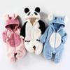 Fleece Romper Baby Long Sleeve Jumpsuit Autumn Baby Boys Girls Rompers Hooded Warm Cloth