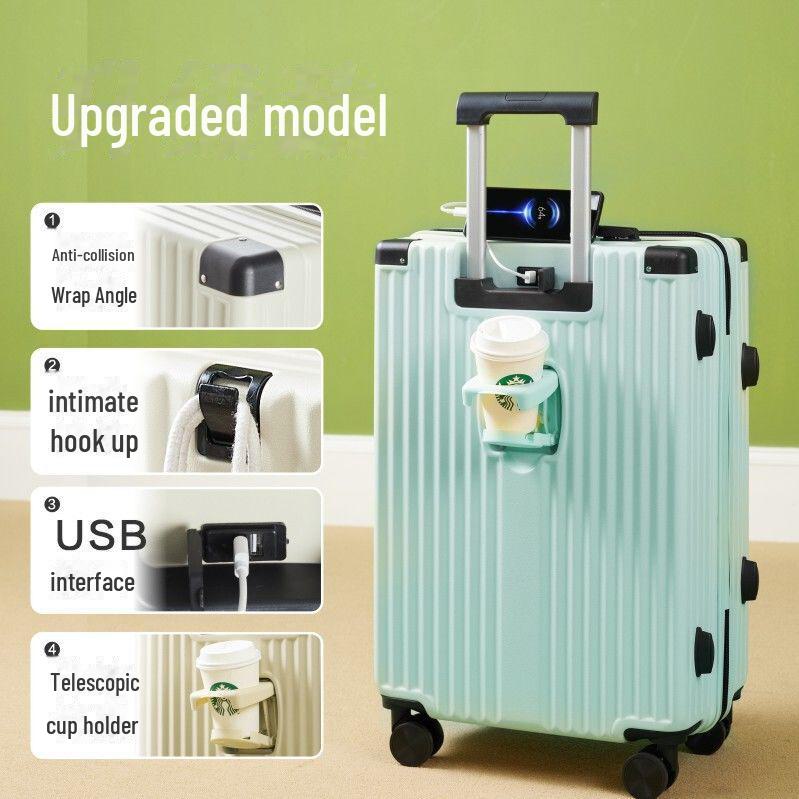 Многофункциональный чемодан Yongsheng 20" с USB и подстаканником