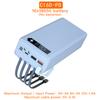 C16D 5V USB Двойной USB 16*18650 Корпус Power Bank C16D с 4 проводами Светодиоды Освещение DIY Съемная коробка QC3.0 Зарядка Аккумулятор Хранение Ящики
