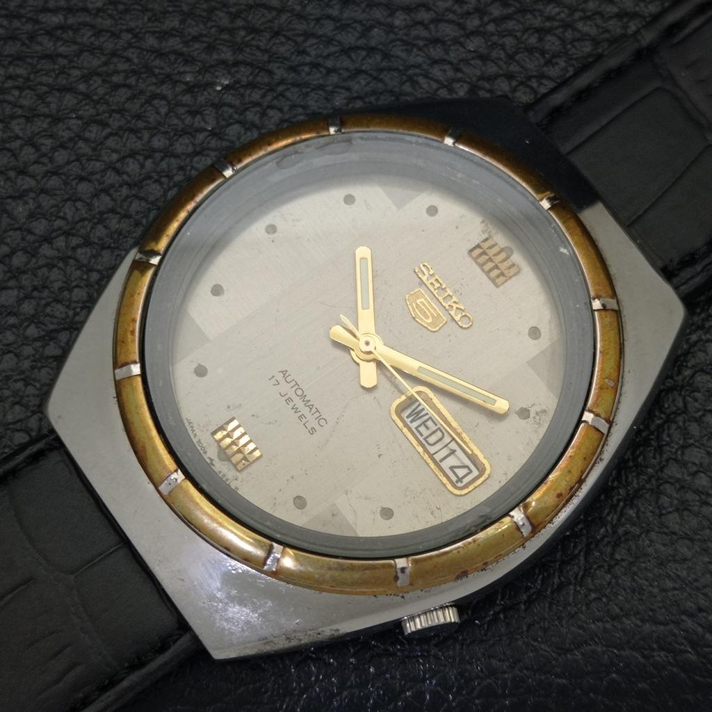 Б/У винтажные мужские часы SEIKO 5 AUTOMATIC 7009A из Японии с оригинальным циферблатом a435034-2