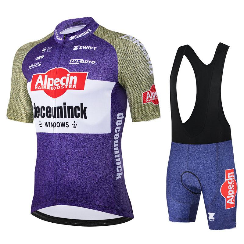 2025 Alpecin Pro Team Новый велосипедный короткий рукав Майка Ciclismo Летние дышащие комплекты велосипедной одежды Мужской велосипедный костюм