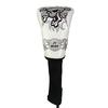 1 Set Pu Golf-sports Wood Club Head Cover Skull Pattern Exquisite Cue Cap Cover With Exquisite Embroidery Craftsmanship Cover