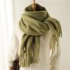 Thick Blanket Wrap with Long Fringe for Him Her Couple-style Scarves 2025 Women Luxury Winter Cashmere Scarves