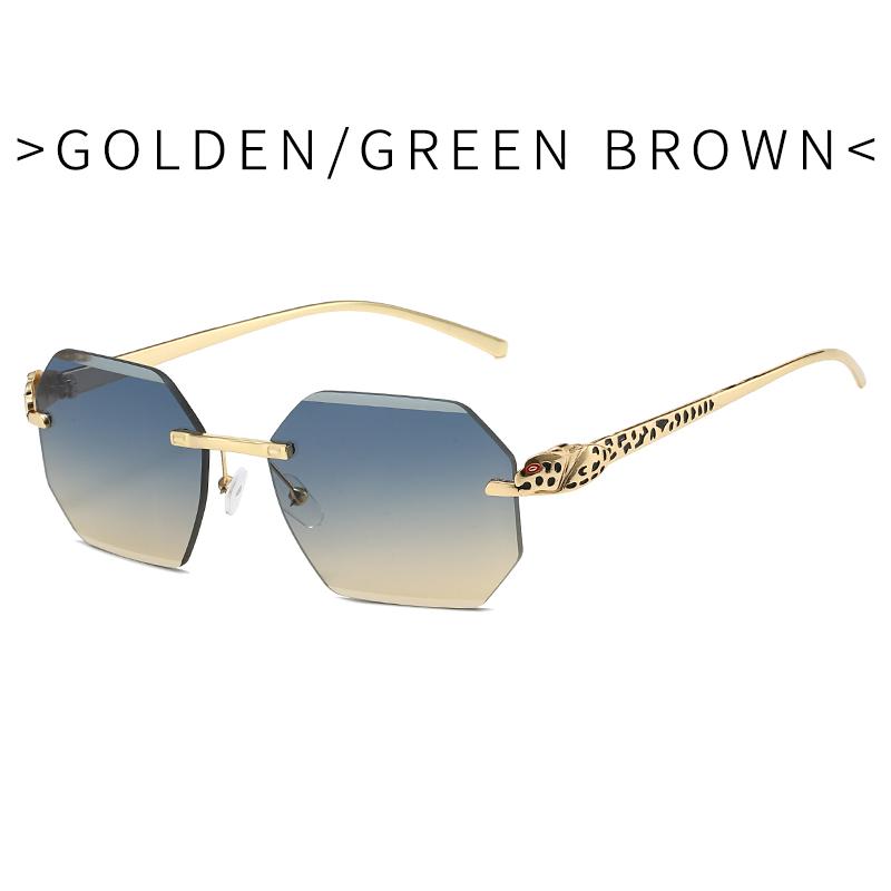 Ретро солнцезащитные очки мужские брендовые дизайнерские модные безободковые солнцезащитные очки оттенки режущие линзы женские безрамные очки