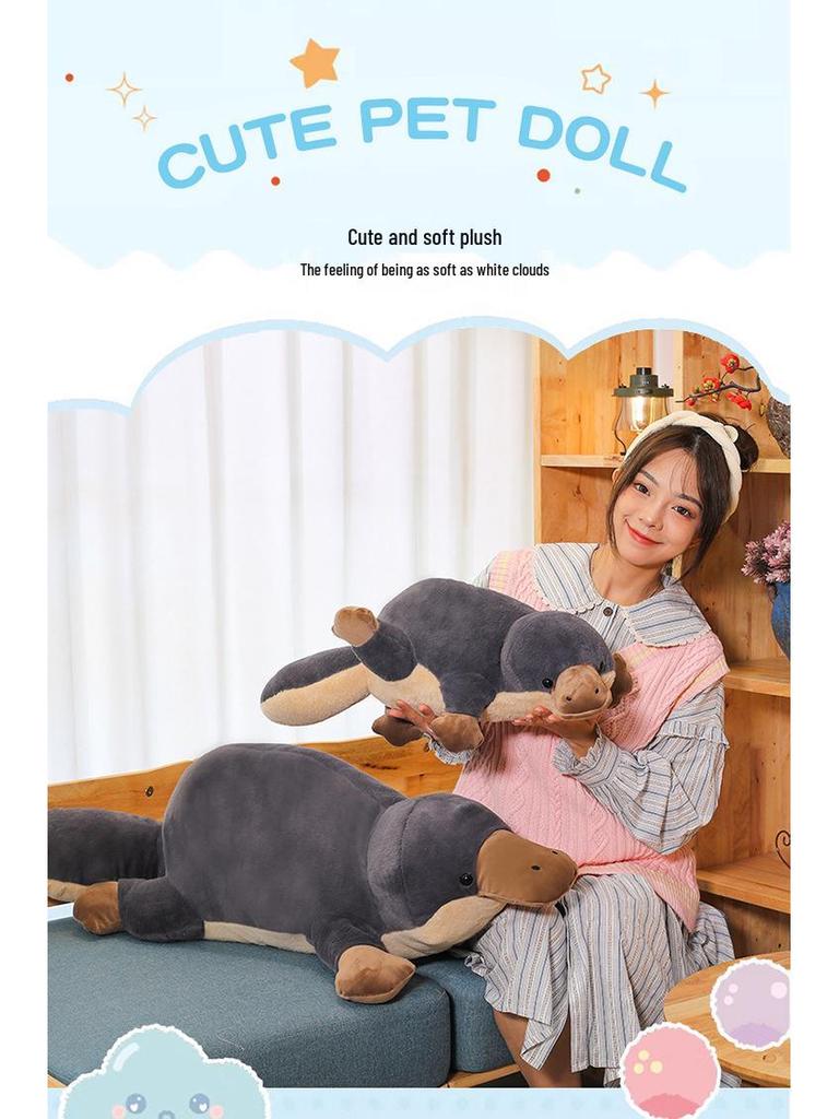 Large Platypus Plush Pillow - Ugly-Cute Stuffed Animal Doll for Kids