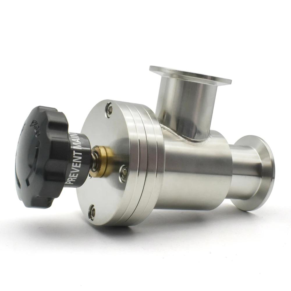 Stainless Steel L-type Manual Vacuum Flapper Valve KF16 KF25KF40 KF50 Vacuum Flapper Valve Gas Safety Valv