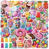 50pcs Cute Rainbow Candy Stickers Aesthetic Colorful Decoration Decals DIY Scrapbooking Stationery School Supplies