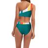 Women's Sexy Split Swimsuit One Shoulder Bikini Print Small Fresh Swimsuit