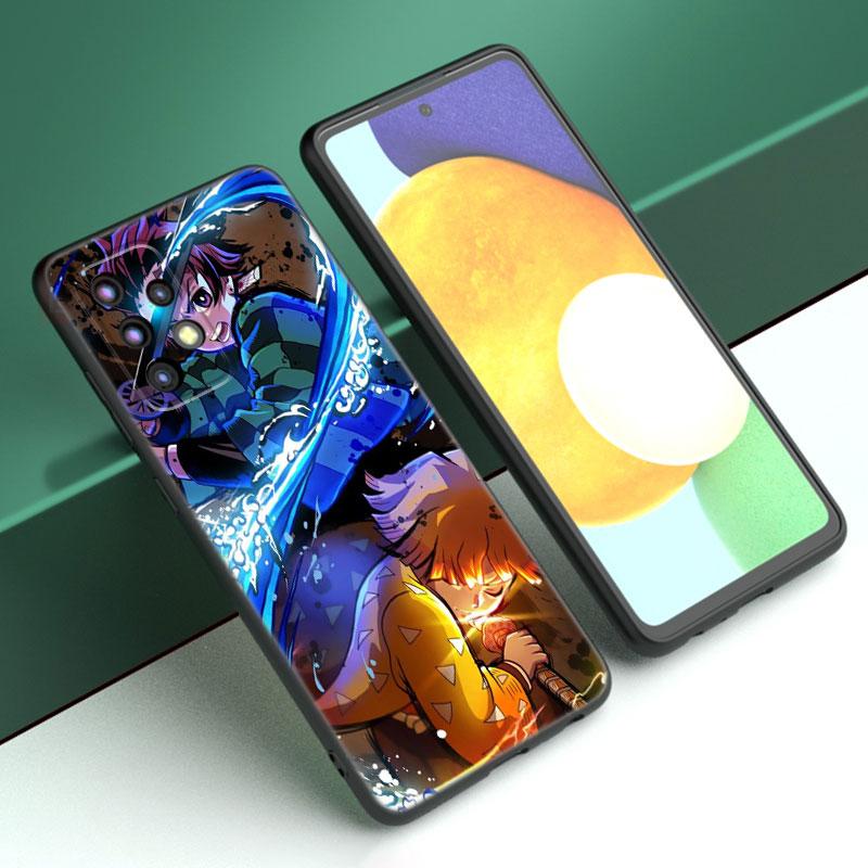 Чехол для телефона Anime Demon Slayer для Samsung A04 A21 A30 A50 A52 S A13 A14 A22 A23 A32 A53 A73 5G A11 A12 A31 A33 A51 A70 A71 A72