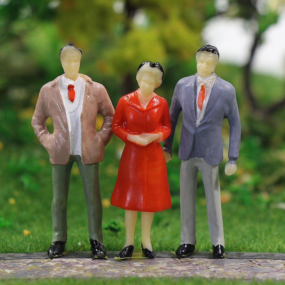 Коллекция декораций Кукла-человек Фигурка художника 35 мм 50 штук Миниатюрный садовый декор Модель железной дороги Модель здания Диорама Образовательная