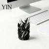 Creative Desk Ornaments Flame Shape Pen Holder, 3D Printed Hollow Pencil Cup, Desktop Storage for Utility Knives Decorative Organizer Makeup