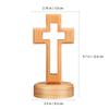 Cross Wood Crucifix Standing Jesus Wall Wooden Religious Christian Table Decoration Gifts Holy Church Religious Ornament Statue