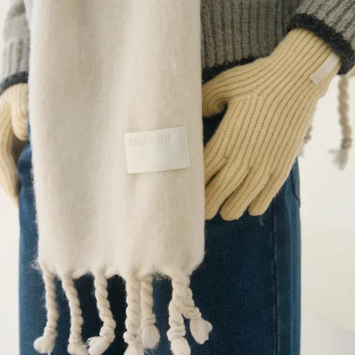 Bold Knotted Long Muffler [FRENCH BLUE]