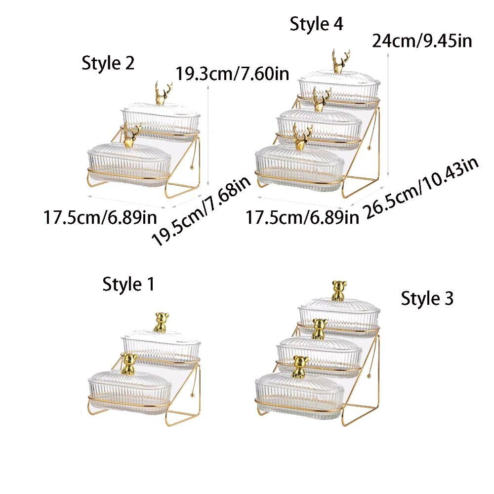 С крышкой фруктовый поднос прозрачная банка для хранения многоцелевая коробка для хранения закусок чайный столик