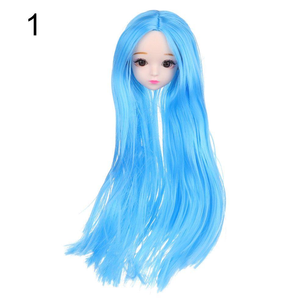 3D Eyes Hairstyles 1/6 BJD Doll Head Ancient Doll Accessories 30 Dolls Joint DIY Head Wear