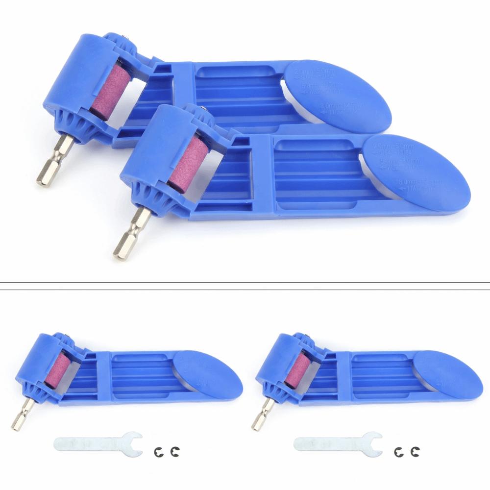 2pcs Blue /OrangeColor Portable Drill Bit Sharpener Drill Polishing