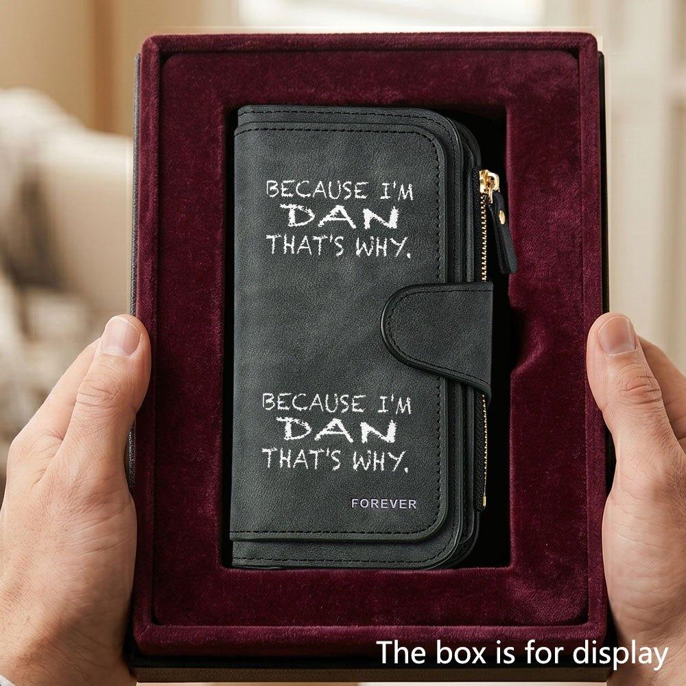Simple solid color men's large-capacity wallet with business card slot and cash pocket, suitable for formal occasions and office use, a gift for
