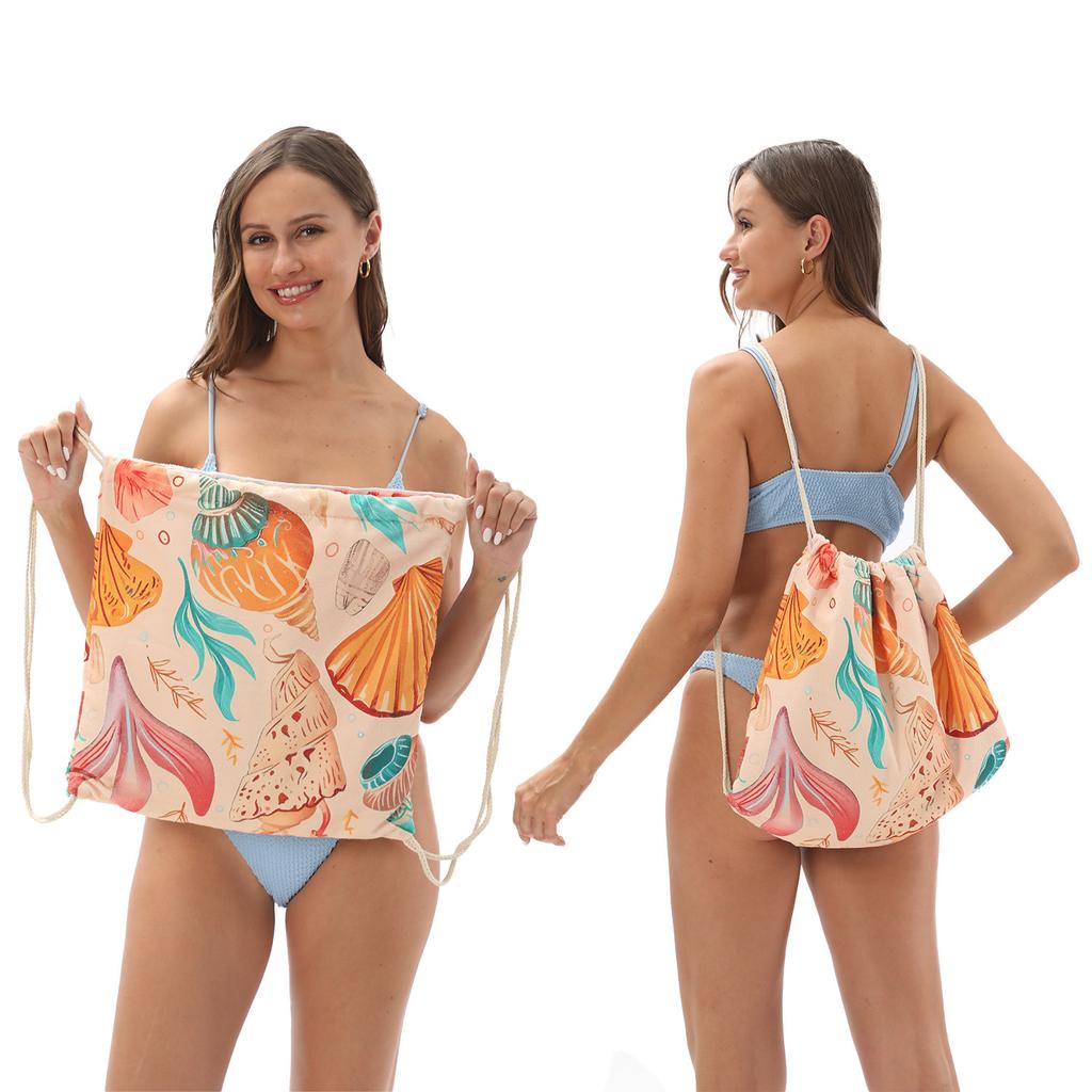 70*140cm Foldable Sand Free Beach Towel Print Wrap with Travel Pouch