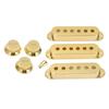 3Pcs Guitar Pickup Cover Knobs 6 Hole Golden Guitars Switches Tip Set Tone Knob Sets
