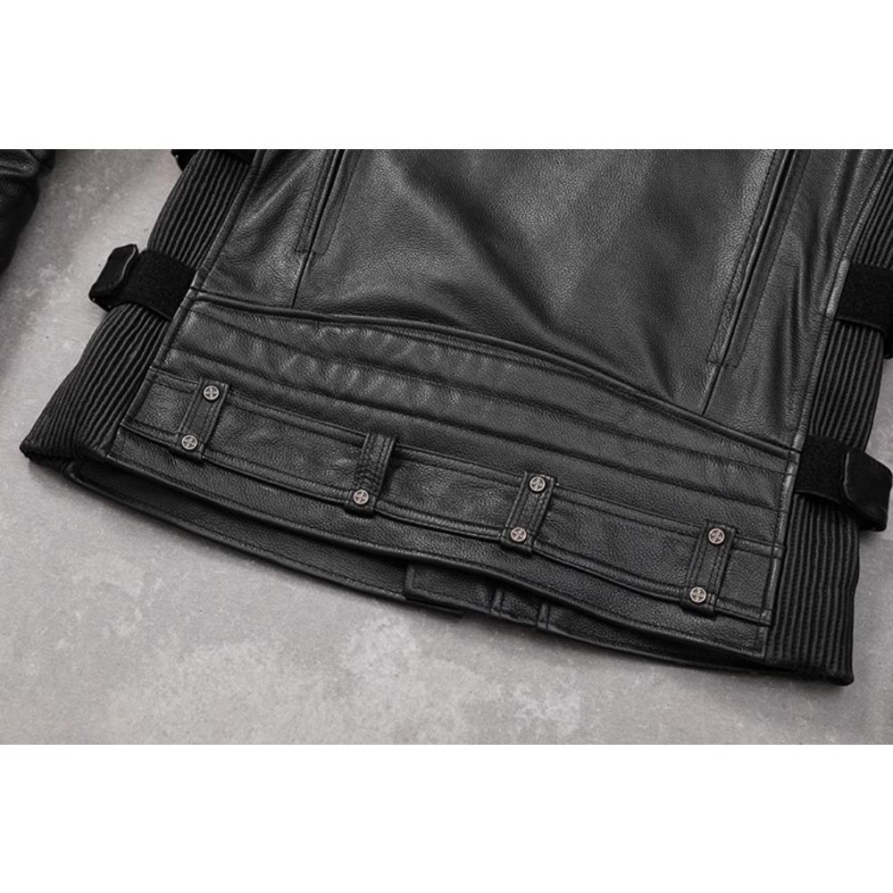 Китайский размер мотоциклетная куртка из натуральной воловьей кожи мужская тонкая куртка из телячьей кожи ретро куртка мужская байкерская одежда для езды на мотоцикле