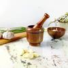 Деревянная шлифовальная чаша, бытовая кухня, ручная мясорубка для чеснока, имбиря, специй, ступка, набор пестиков