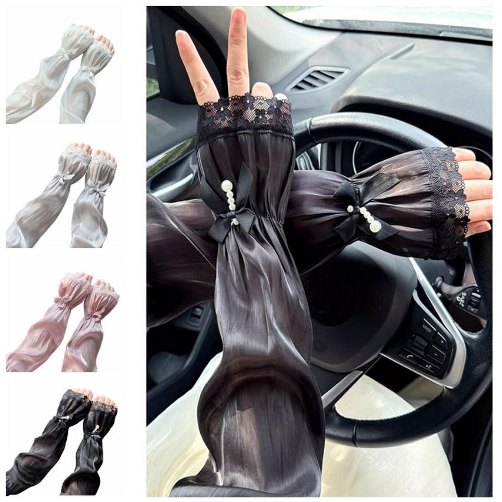 Breathable Sun Protection Sleeves Long Sleeves Arm Sun Sleeves Cooling Lace Arm Cover Cycling