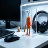 Ключница-брелок с 3D-печатью из PLA-пластика, фигурка Tung Tung Sahur, забавный персонаж из интернет-мемов, подвесное украшение для фанатов