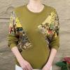 New Autumn and Winter Long-sleeved Large-size Women's Loose Belly Covering Versatile Casual Middle-aged Mother's Top